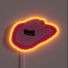 Charger l&#39;image dans la galerie, Neon cowboy hat with glitter pink and rainbow LED accents
