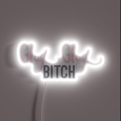 Neon bar decor featuring a humorous cocktail-themed LED sign design