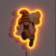 Charger l&#39;image dans la galerie, Garden Party Sign with Colorful RGB Neon Oktoberfest Gnome Design