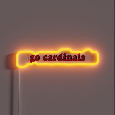 Vibrant Arizona Cardinals Team Spirit Shines with Electric Neon Lighting