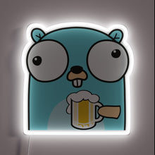 Charger l&#39;image dans la galerie, Neon Sign for Beer Loving Gophers and Developers Nighttime Ambiance