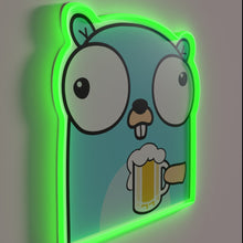 Charger l&#39;image dans la galerie, Code by day, craft beer enthusiast by evening glow sign