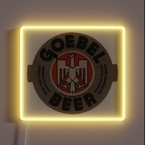 Vibrant LED beer-themed neon decoration with colorful RGB lighting effects.