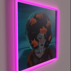 Add a touch of futuristic style with this neon sign