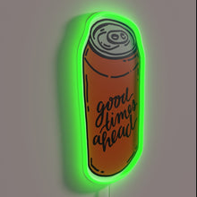 Charger l&#39;image dans la galerie, Neon beer sign for good times ahead in vibrant colors.