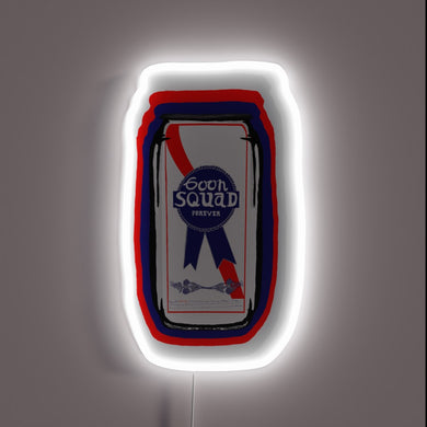 Gleaming neon goon squad logo with vibrant RGB color accents