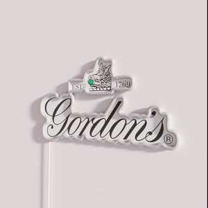 Gordons Gin Brand Logo Neon Sign in Vibrant RGB Colors
