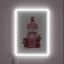 Charger l&#39;image dans la galerie, Glowing pink gin spirit neon sign in vibrant RGB hues.