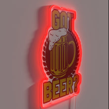 Charger l&#39;image dans la galerie, Beer enthusiast&#39;s home decor with vibrant RGB neon lighting effects.