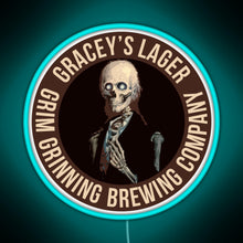 Charger l&#39;image dans la galerie, Gracey s Lager Grim Grinning Brewing Company RGB neon sign lightblue 