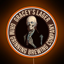 Charger l&#39;image dans la galerie, Gracey s Lager Grim Grinning Brewing Company RGB neon sign orange