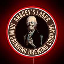 Charger l&#39;image dans la galerie, Gracey s Lager Grim Grinning Brewing Company RGB neon sign red