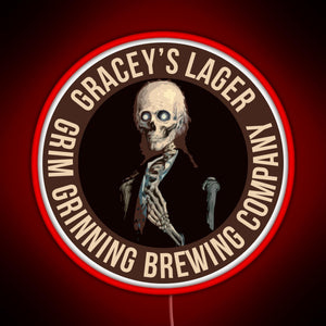 Gracey s Lager Grim Grinning Brewing Company RGB neon sign red