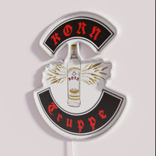 Charger l&#39;image dans la galerie, Vibrant neon sign featuring iconic &#39;Grain Troop&#39; logo in RGB colors.