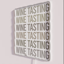 Charger l&#39;image dans la galerie, Neon Wine Tasting Room Decorative Wall Sign with Gray Text Art