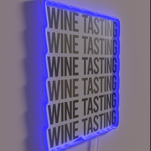 Vintage wine tasting ambiance with modern gray text art design