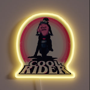 Retro Style Neon Sign Inspired by the Iconic Cool Rider Scene