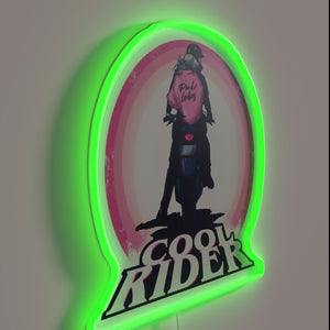 Add cool retro vibes with this bold neon sign decor.