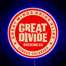 Charger l&#39;image dans la galerie, Great Divide Brewing Co Logo RGB neon sign blue