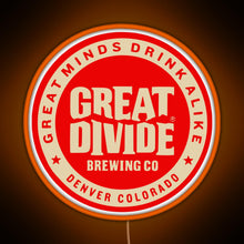 Charger l&#39;image dans la galerie, Great Divide Brewing Co Logo RGB neon sign orange