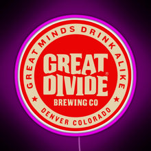 Charger l&#39;image dans la galerie, Great Divide Brewing Co Logo RGB neon sign  pink