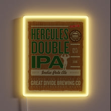 Charger l&#39;image dans la galerie, Neon signage for craft beer enthusiasts featuring Hercules Double IPA logo.
