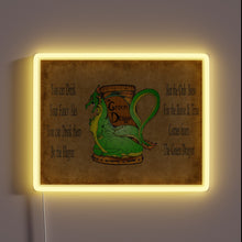 Charger l&#39;image dans la galerie, Vibrant green and red dragon neon light decorative room art.