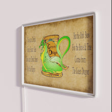 Charger l&#39;image dans la galerie, RGB illuminated Green Dragon song lyrics wall art decorative sign