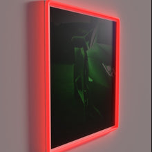 Charger l&#39;image dans la galerie, Electric green Lamborghini logo in vibrant RGB neon illumination