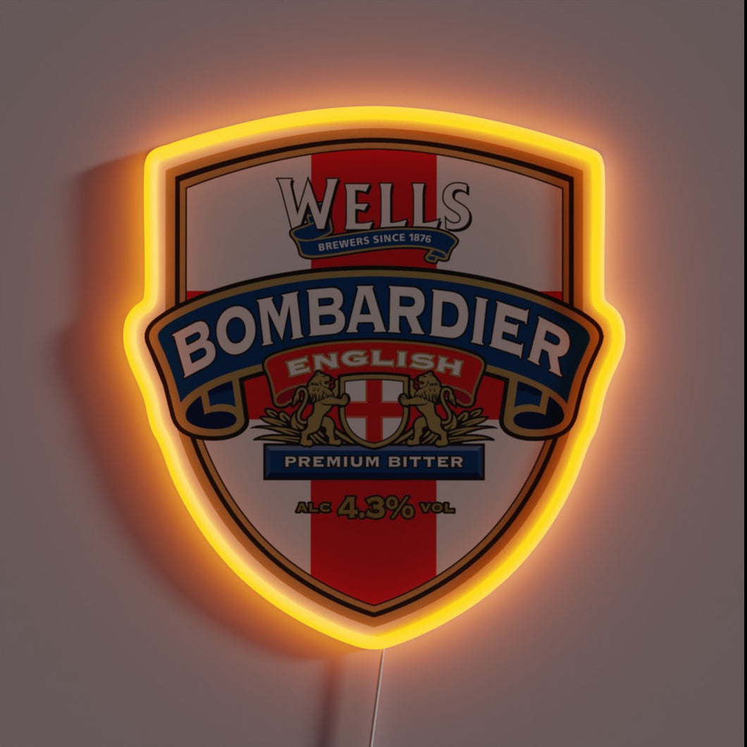 Electric beer enthusiast decor with bold neon skull design glow