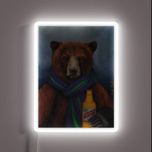 Charger l&#39;image dans la galerie, Eye-catching RGB neon sign illuminates your love of grizzly beer.