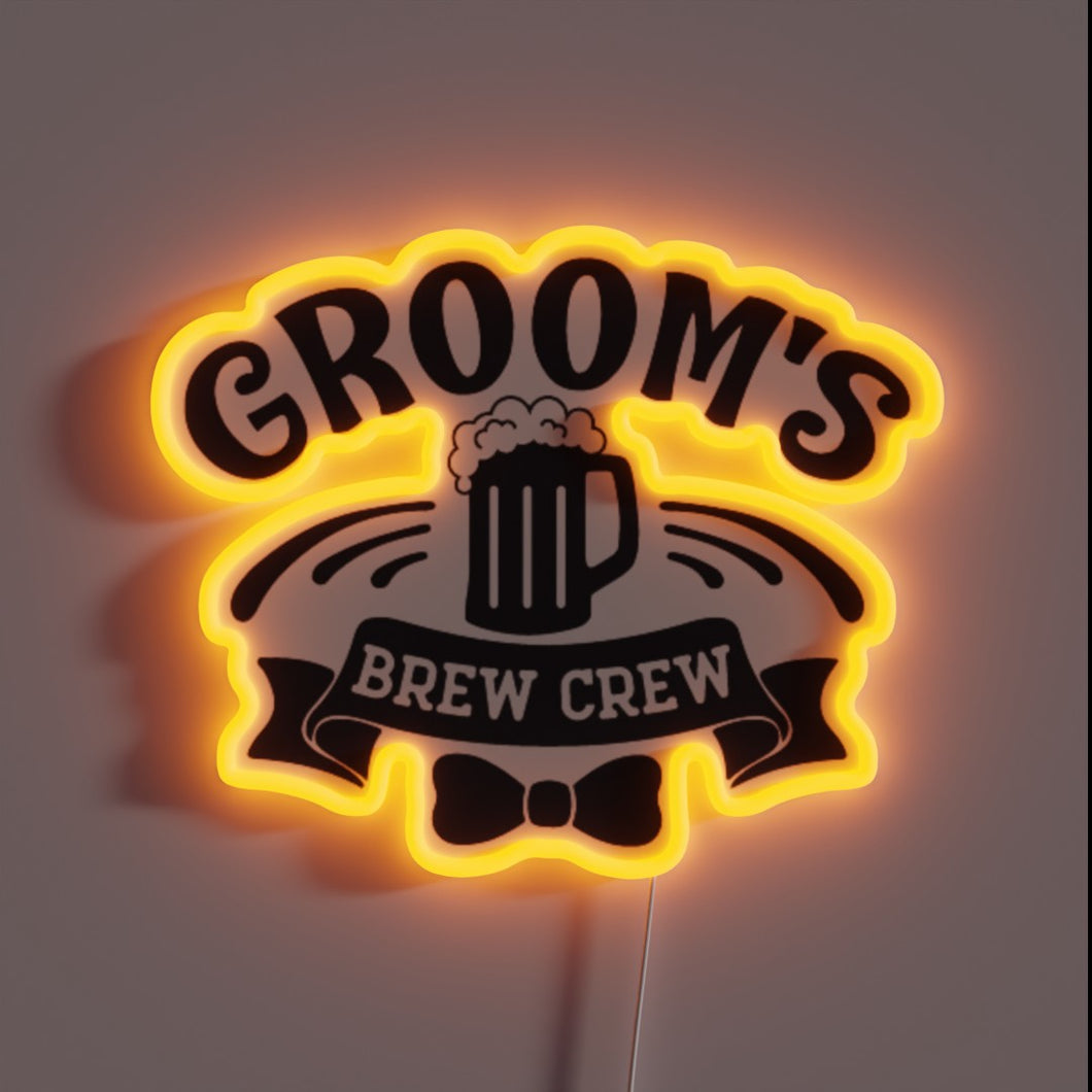 RGB Neon Sign for Funny Group's Crew Beer Drinking leds