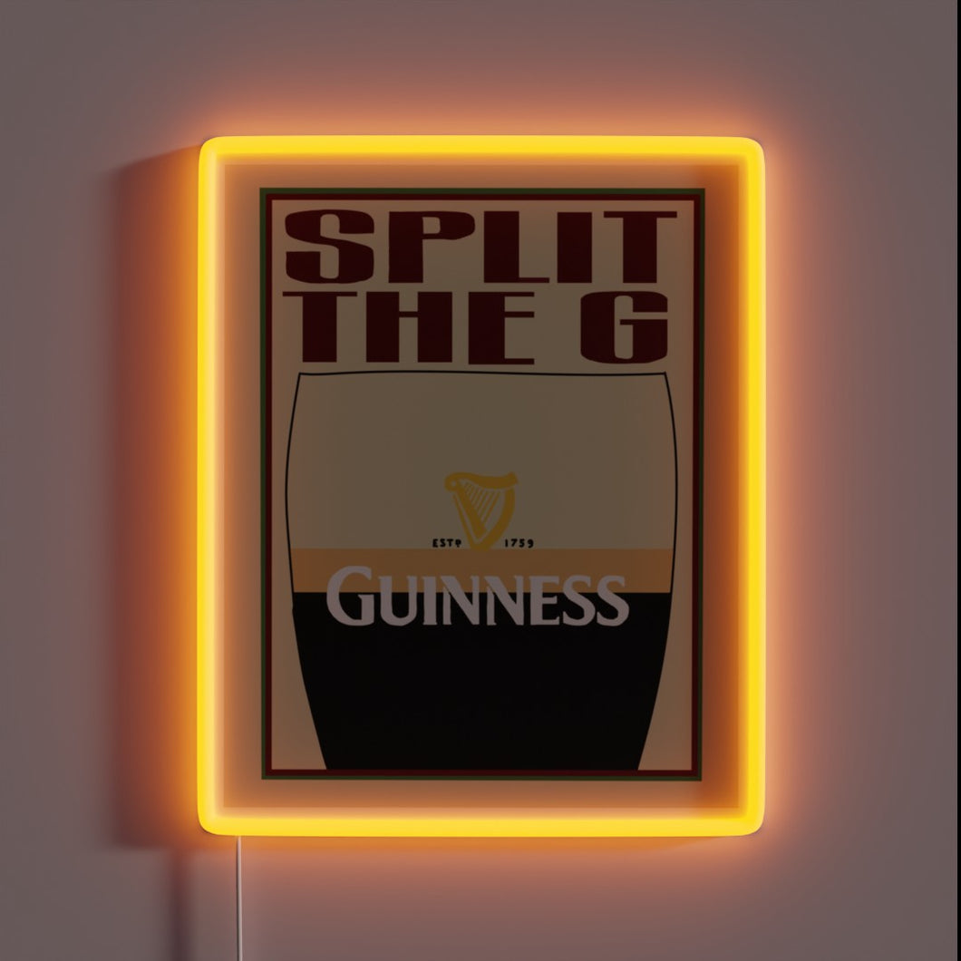 Ireland's Iconic Stout Brand Illuminated in Vibrant Neon RGB Colors