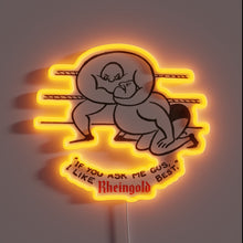 Charger l&#39;image dans la galerie, Vintage Rheingold Beer Retro Sign Featuring Colorful RGB Neon Accents.