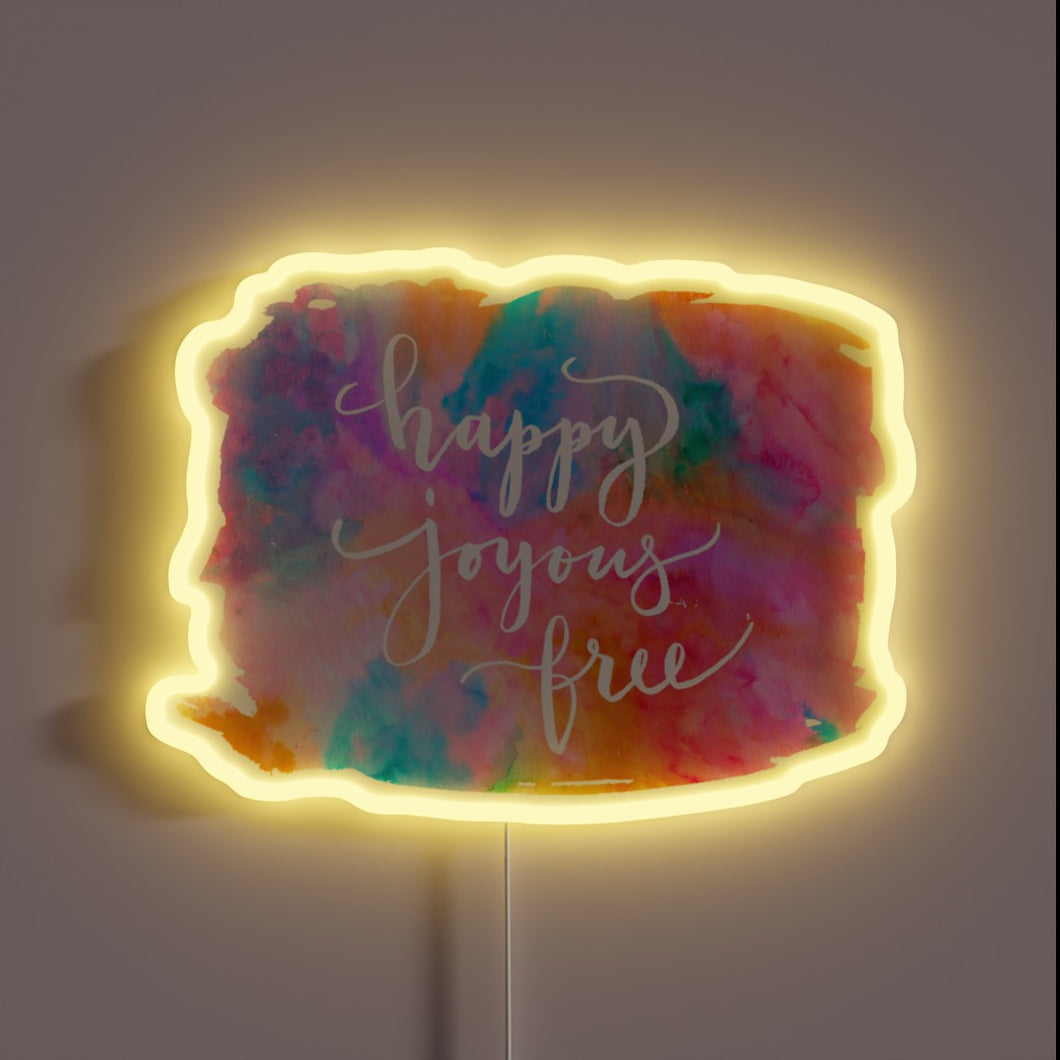 Brighten up your space with this vibrant rainbow neon light