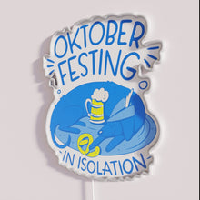 Charger l&#39;image dans la galerie, RGB Neon Sign: Festive Oktoberfest Dog Quarantine Lockdown Coronavirus COVID Home Decor