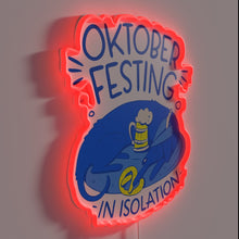 Charger l&#39;image dans la galerie, Retro Neon Sign Celebrating Oktoberfest Dog&#39;s Covid Quarantine Survival Journey