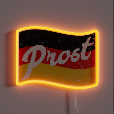 Vibrant RGB Neon Sign Celebrating Joyful Oktoberfest German Heritage Tradition.