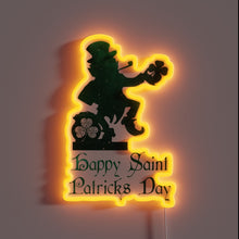 Charger l&#39;image dans la galerie, Vibrant St. Patrick&#39;s Day RGB LED Sign, Shamrock Decorations