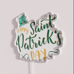 Happy Saint Patrick's Day Color Changing RGB Neon Sign Decorations