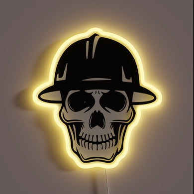 Protect Your Head with a Bold Neon Safety Warning Sign