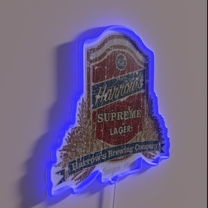 RGB Neon Sign for Harrow's Supreme Lager Beer Bar Decor