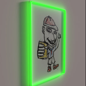 RGB LED sign reads 'Have A Brew' in casual script.