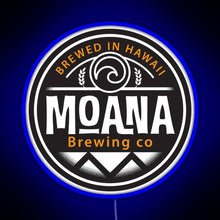 Charger l&#39;image dans la galerie, Hawaii based Moana Brewing Company RGB neon sign blue