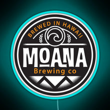 Charger l&#39;image dans la galerie, Hawaii based Moana Brewing Company RGB neon sign lightblue 