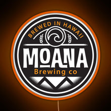 Charger l&#39;image dans la galerie, Hawaii based Moana Brewing Company RGB neon sign orange