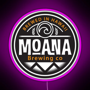 Hawaii based Moana Brewing Company RGB neon sign  pink