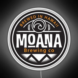 Hawaii based Moana Brewing Company RGB neon sign white 