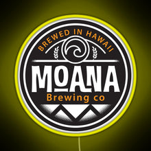 Charger l&#39;image dans la galerie, Hawaii based Moana Brewing Company RGB neon sign yellow