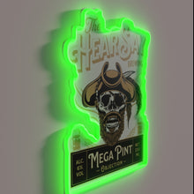 Charger l&#39;image dans la galerie, Neon bar sign with fun design featuring Mega Pint brewing.